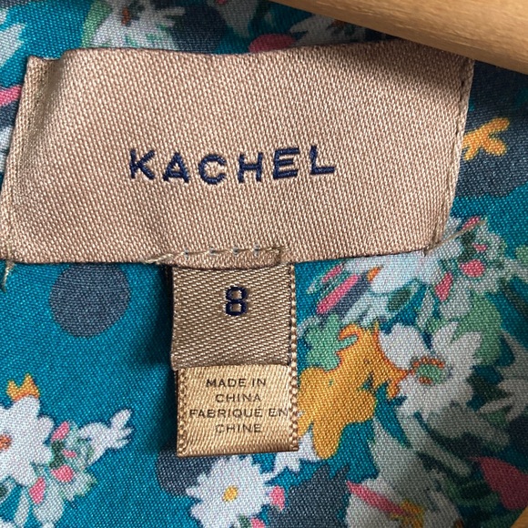 Anthropologie Kachel Teatime Silk Viscose Blend Floral Jumpsuit Wide Leg sz 8 - Picture 12 of 14